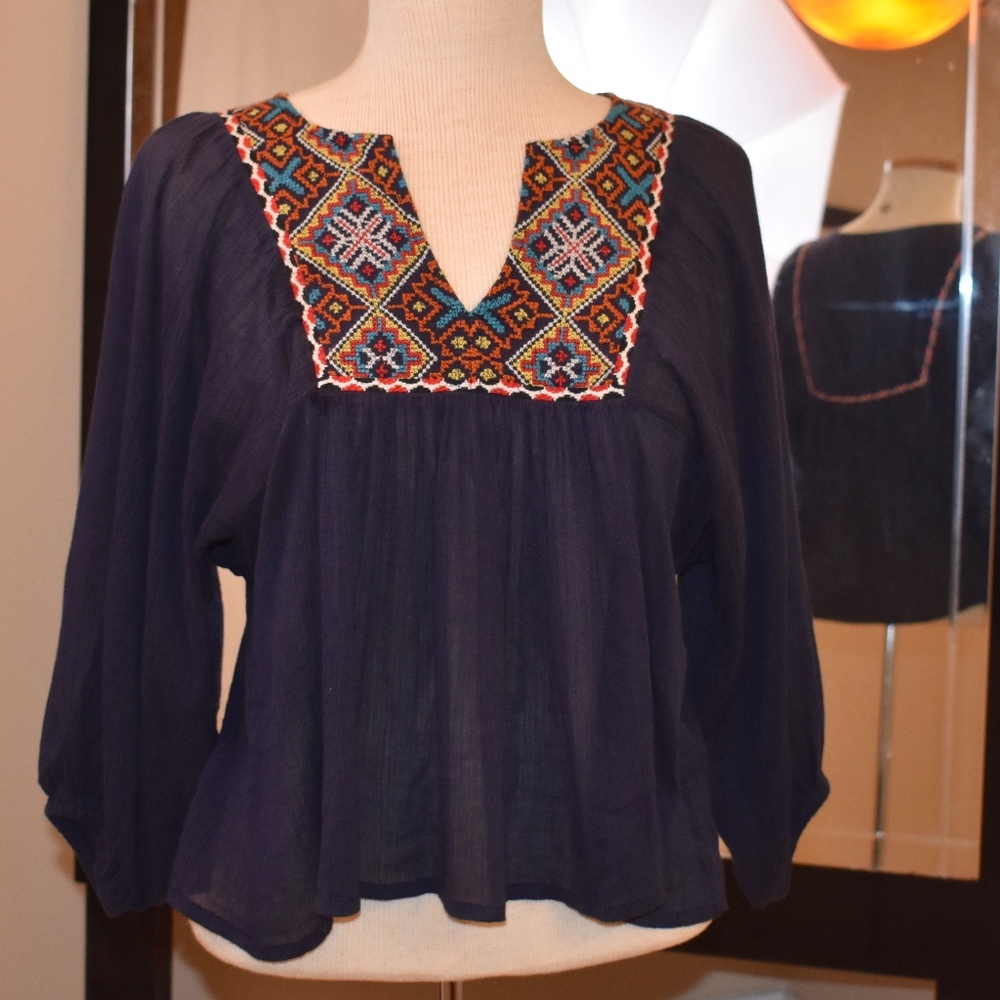 Ralph Lauren Denim & Supply boho gauzy blouse, XS